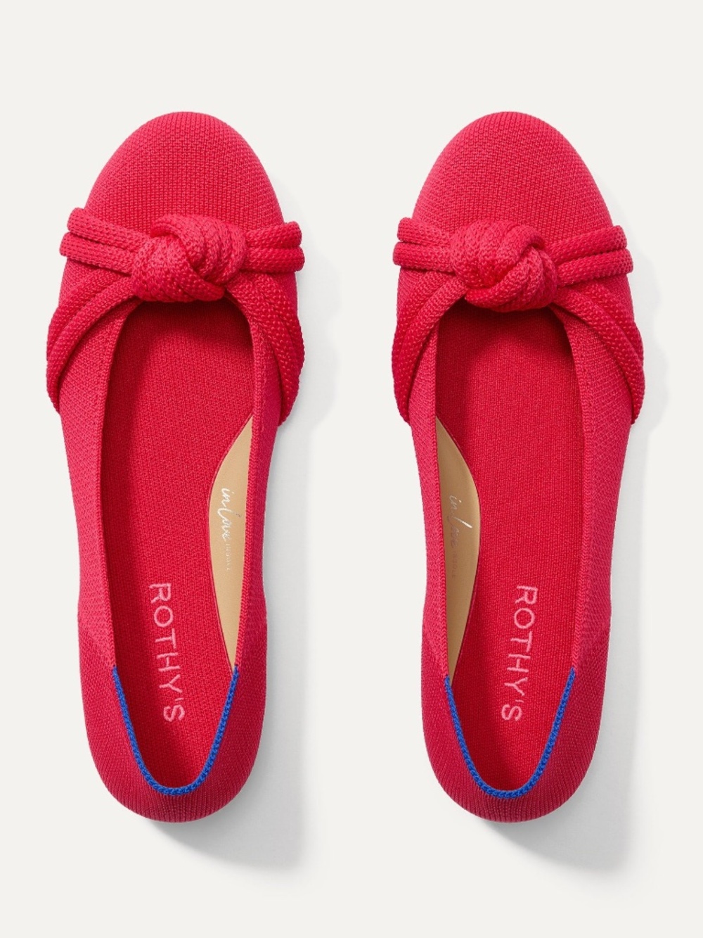 Rothy's The Knot Ballet Flat - Lollipop Red Size 8.5